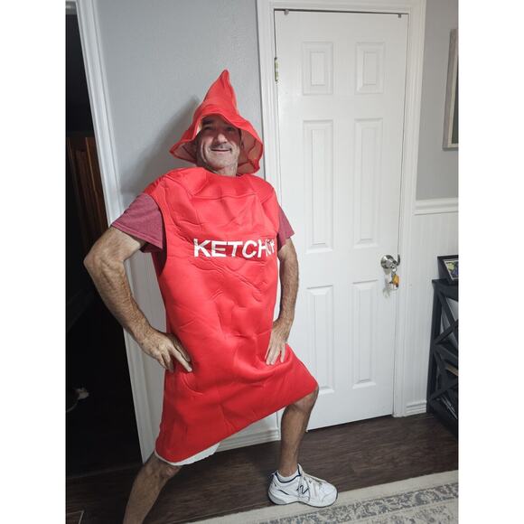 Adult Ketchup Costume - Lightweight One Size - Picture 3 of 8
